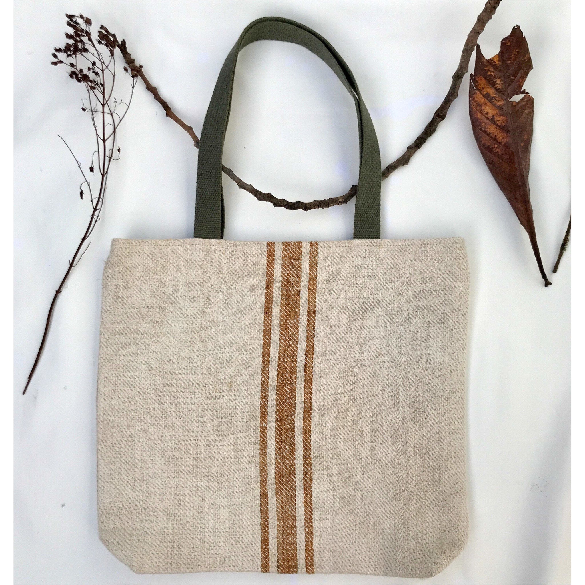 Carry sold Bag: Handwoven antique Hungarian hemp