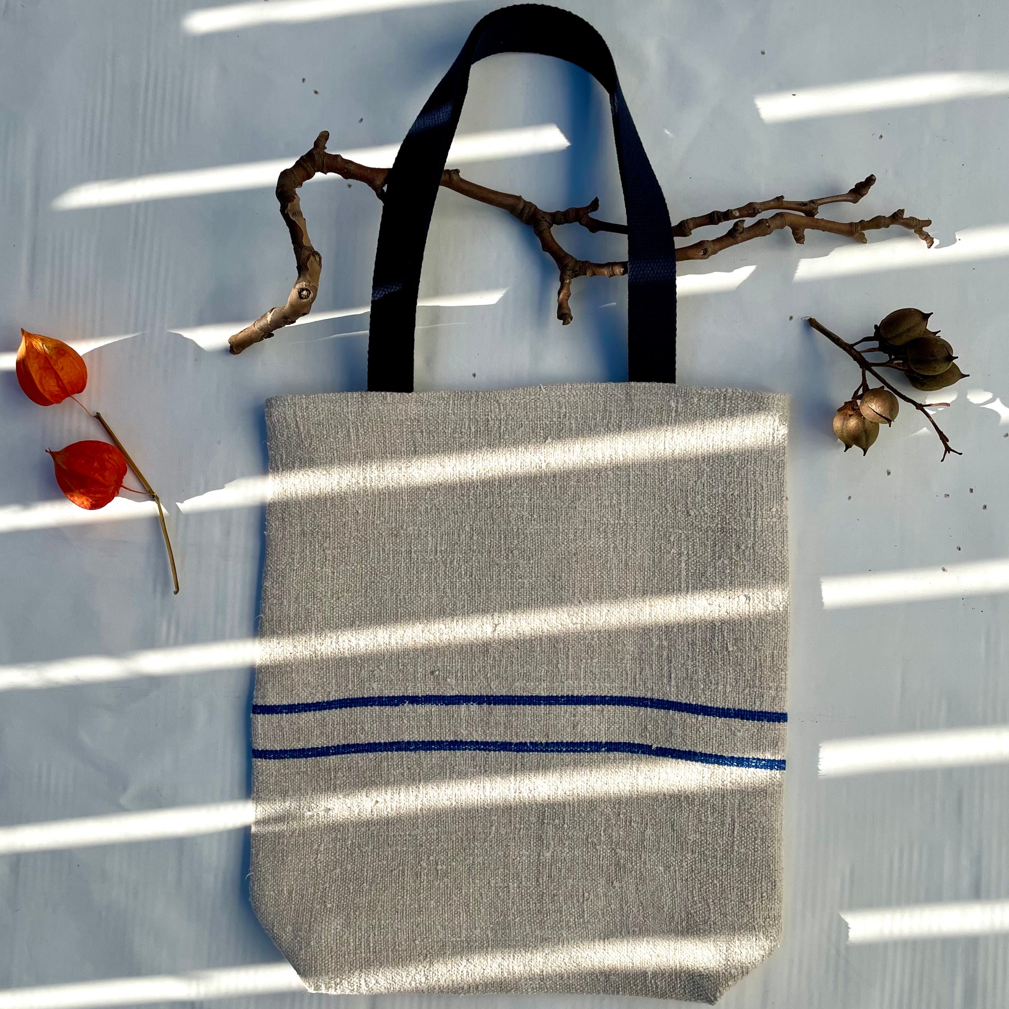 Natural Woven Fabric Tote Bag